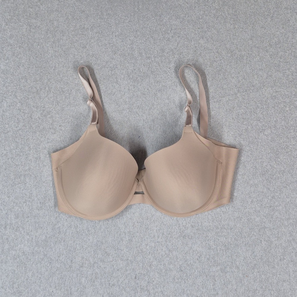 Warner's Women Bra 36D Beige 01356 T Shirt Underwired Lightly Lined Adjustable